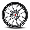 Set 4 17" Spec-1 SP-64 Gloss Black & Machined 17x8 Wheels 5x100 5x4.5 42mm Rims