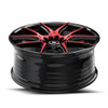 Set 4 17" Spec-1 SP-71 Gloss Black Red Machined 17x8 Wheels 5x100 5x4.5 42mm Rim