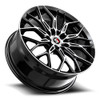17" Spec-1 SP-57 Gloss Black & Machined 17x7.5 Wheel 4x100 4x4.5 42mm Rim