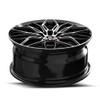 17" Spec-1 SP-57 Gloss Black & Machined 17x7.5 Wheel 4x100 4x4.5 42mm Rim