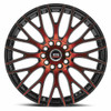 Set 4 17" Spec-1 SP-55 Gloss Black & Red Machined 17x7.5 Wheels 5x108 5x4.5 42mm