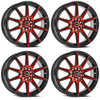 Set 4 18" Spec-1 SP-51 Gloss Black Red Machined 18x8 Wheels 5x4.5 5x120 38mm Rim