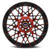17" Spec-1 SP-53 Gloss Black & Red Machined 17x7.5 Wheel 5x108 5x4.5 42mm Rim