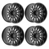 Set 4 24" Fittipaldi Off Road FA08GB 24x10 8x6.5 -19mm Gloss Black Lifted Rims