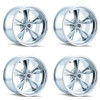 Set 4 15" Ridler 675 15x7 Chrome 5x4.75 Wheels 0mm Rims For Chevy GMC