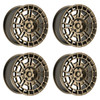 Set 4 18" Fittipaldi Off Road FT109Z Satin Bronze 18x8 Wheels 5x100 5x112 35mm