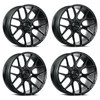 Set 4 20" Dolce Performance Monza 20x8.5 5x4.5 38mm Wheels Gloss Black Rims
