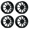 Set 4 17" Katana Wheels KR07  17x7.5 5x100 40mm Matte Black Racing Rims