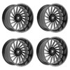 Set 4 22" Fittipaldi Off Road FTF503BM Black Milled 22x10 Wheels 8x170 -19mm Rim