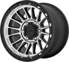 16" KMC KM542 Impact 16x7 5x110 Satin Black Machined Wheel 30mm Rim