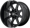 16" Moto Metal MO970 16x8 Gloss Black With Milled Lip 6x120 6x5.5 Wheel 0mm Rim