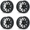 Set 4 17" RTX Envy Gloss Black Wheels 17x7.5 5x105 38mm Rims