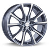 16" RTX Contour Gunmetal Machined Wheel 16x7 5x4.5 40mm Rim