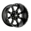 20" Moto Metal MO970 20x10 8x6.5 -24mm Wheel Gloss Black With Milled Lip Rim