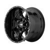 20" Moto Metal MO970 20x10 8x6.5 -24mm Wheel Gloss Black With Milled Lip Rim