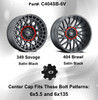 Vision C404SB-6V Satin Black Wheel Hub Cap Replacement for 404 Brawl Wheels