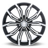 Set 4 16" RTX Black Widow Black Machined Wheels 16x7 5x112 40mm Rims