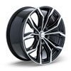 Set 4 16" RTX Black Widow Black Machined Wheels 16x7 5x112 40mm Rims