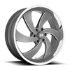 24" US Mag U133 Desperado 24x10 6x5.5 Anthracite Milled Diamond Left Wheel 25mm