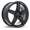 16" RTX Frost Gloss Black Wheel 16x6.5 5x100 35mm Rim