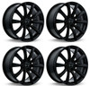 Set 4 18" RTX Alto Gloss Black Wheels 18x8.5 5x4.5 35mm Rims
