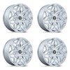 Set 4 22" DUB 1PC DC274 Anomaly Chrome 22x9 Wheels 5x115 5x120 38mm Rims