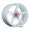 Set 4 18" Motegi MR159 Battle V Matsuri White Pearl Machined Lip 18x8.5 5x4.5 35mm