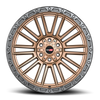 17" Vortek VRT-604 Matte Bronze 17x9 Wheel 5x5 5x5.5 -12mm Rim For Chevy Jeep