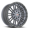 17" Vortek VRT-604 Matte Titanium 17x9 Wheel 5x5 5x5.5 0mm Rim For Ford Jeep