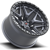 22" Vortek Atheno VRT-603 Matte Titanium 22x12 Wheel 6x135 6x5.5 -44mm Lifted