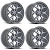 Set 4 20" Vortek Atheno VRT-603 Matte Titanium  20x12 Wheels 6x135 6x5.5 -44mm