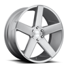 24" DUB S218 Baller 24x10 6x5.5 19mm Gloss Silver Brushed Wheel Truck Suv Rim