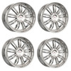 Set 4 20" Cavallo CLV-54 Nano Chrome 20x8.5 Wheels 5x4.5 5x120 35mm Rims