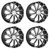 Set 4 18" Cavallo CLV-51 Gloss Black & Machined 18x8 Wheels 5x112 5x4.5 35mm Rim