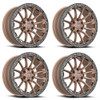 Set 4 20" Vortek VRT-601 Matte Bronze 20x9 Wheels 6x135 6x5.5 0mm Rims