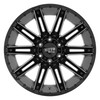 20" Moto Metal MO998 Kraken 20x12 5x5 Gloss Black Milled Wheel -44mm Truck Rim