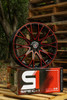 17" Spec-1 SP-59 Gloss Black & Red Machined 17x7.5 Wheel 5x112 5x4.5 42mm Rim
