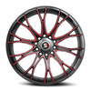 Set 4 17" Spec-1 SP-59 Gloss Black & Red Machined 17x7.5 Wheels 5x4.5 5x120 42mm