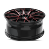 Set 4 17" Spec-1 SP-59 Gloss Black & Red Machined 17x7.5 Wheels 5x4.5 5x120 42mm
