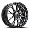 Set 4 17" Spec-1 SP-59 Gloss Black & Machined 17x7.5 Wheels 4x100 4x4.5 42mm Rim