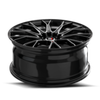 Set 4 17" Spec-1 SP-59 Gloss Black & Machined 17x7.5 Wheels 5x4.5 5x120 42mm Rim