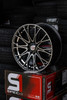 Set 4 17" Spec-1 SP-59 Gloss Black & Machined 17x7.5 Wheels 5x110 5x4.5 42mm Rim