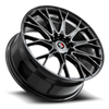 17" Spec-1 SP-59 Gloss Black & Machined & Undercut 17x7.5 Wheel 5x100 5x4.5 42mm