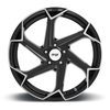 Niche 1PC M255 Flash 20x9 5x115 Gloss Black Brushed Wheel 20" 18mm Rim