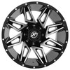 Set 4 20" XF Off-Road XF-218 Gloss Black Machined Wheels 20x10 8x6.5 8x180 -12mm