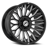 Set 4 24" XF Off-Road XF-237 Gloss Black & Milled 24x12 Wheels 8x6.5 8x170 -44mm