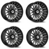 Set 4 20" XF Off-Road XF-234 Gloss Black & Milled 20x10 Wheels 5x5 5x5.5 -12mm