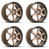 Set 4 18" Spec-1 SPT-33 Matte Bronze & Black Lip 18x8.5 Wheels 4x100 4x4.5 38mm