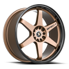 Set 4 18" Spec-1 SPT-33 Matte Bronze & Black Lip 18x8.5 Wheels 4x100 4x4.5 38mm