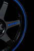 17" Spec-1 SPT-33 Gloss Black & Blue Line 17x8 Wheel 5x108 5x4.5 38mm Rim